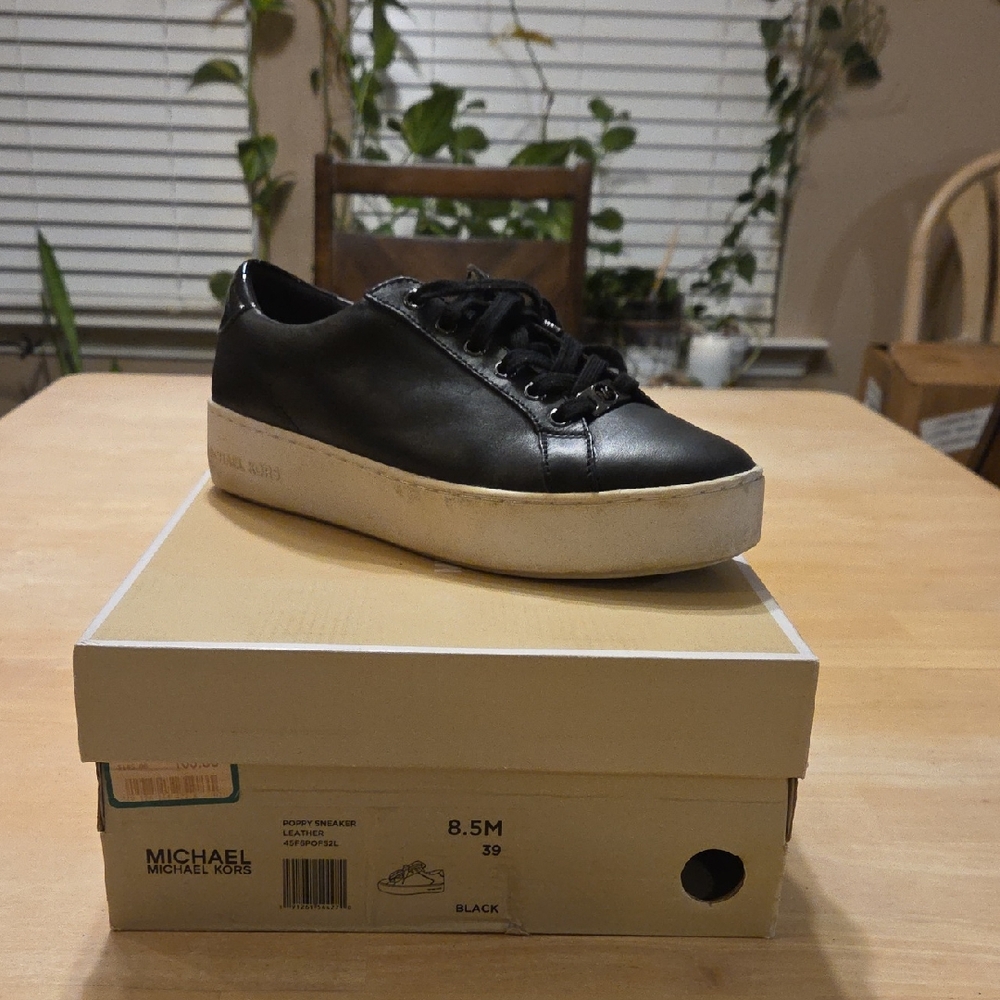 Michael Kors Black Sneakers with White Sole